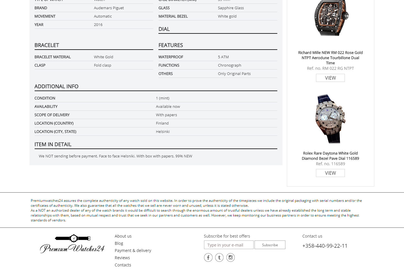 premium watches 24 — элитные оригинальные часы