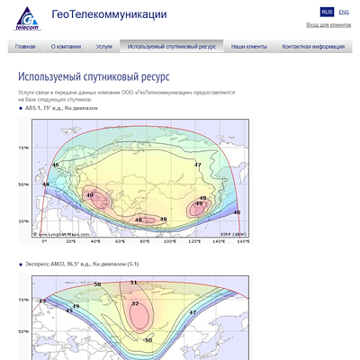 сайт оператора спутниковой связи «геотелекоммуникации»