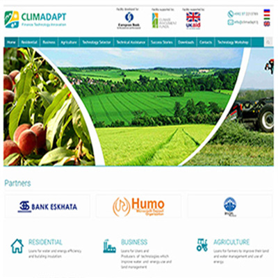 корпоративный сайт проекта "климадапт"